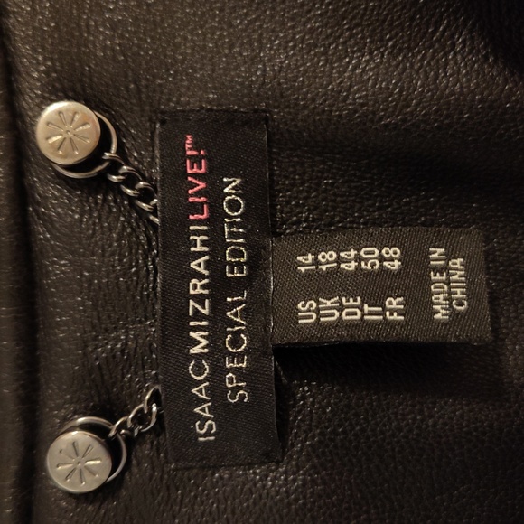 New Black leather Jacket w/embroidery - Picture 2 of 14